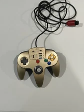 Nintendo 64 N64 ASCII ASC-0901 Gold/Black Controller - Tested