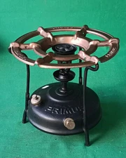 VECCHIO FORNELLO FORNELLINO PRIMUS SWEDEN VINTAGE DA CAMPO OTTONE FERRO. DC24