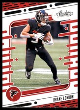 Drake London 2024 Panini Absolute #6 Falcons NFL READ FREE SHIPPING AutographDen