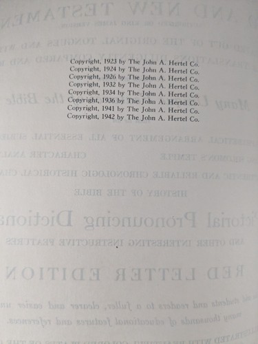 Very Vintage Holy Bible Red Letter Masonic Edition 1942 - Picture 6 of 15