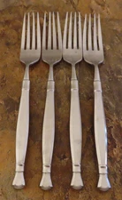 Oneida Act 1 One Cube Set of 4 Dinner Forks Heirloom Stainless Flatware Lot D