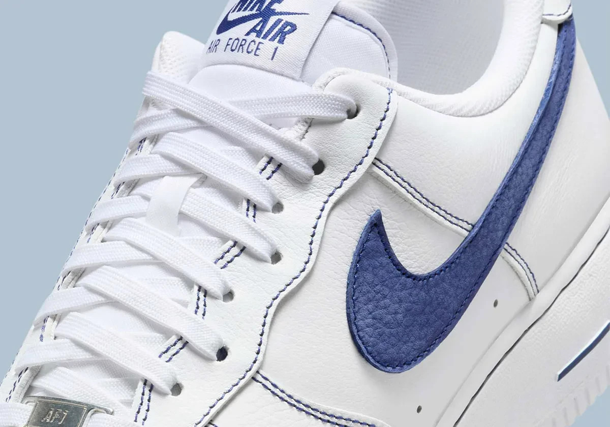 Nike Air Force 1 Low Shoes White Deep Royal Blue HQ2037-100  display picture 1