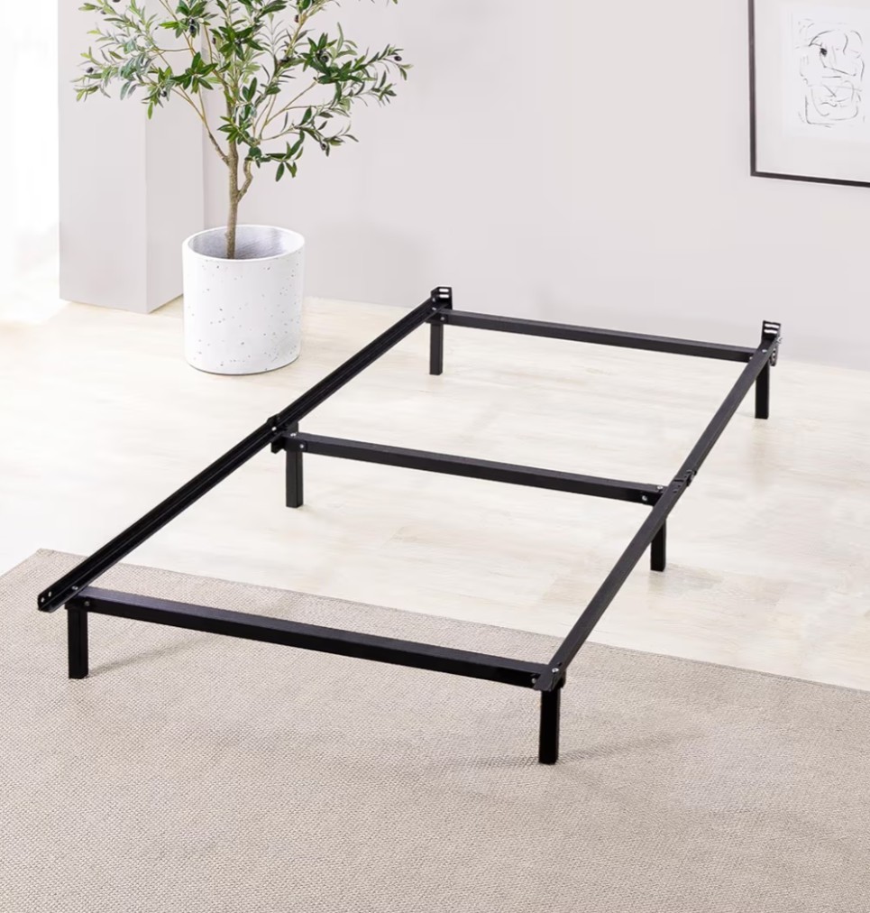 Zinus Michelle Compack 6-Leg Support Bed Frame, for Box Spring , Twin, Black