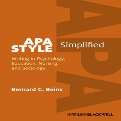 APA Style Simplified HB Beins Hardcover John Wiley Sons