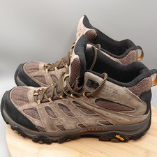 Merrell Boots Mens 11.5 Brown Moab 3 Mid Hiking Lace Up Ankle Outdoors J035869