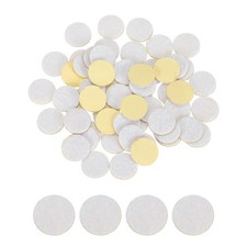 120 Pcs Adhesive Felt Circles, 12mm Dia 0.7mm Thick Non-Woven Circles, White