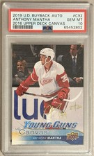 2019 BUYBACKS Anthony Mantha PSA 10 AUTO RC #27/30 YOUNG GUNS CANVAS ROOKIE 2016