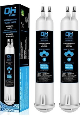 2 Pack 00750673 REPLFLTR20 Compatible Refrigerator Water Filter OH Fulls OHRF04