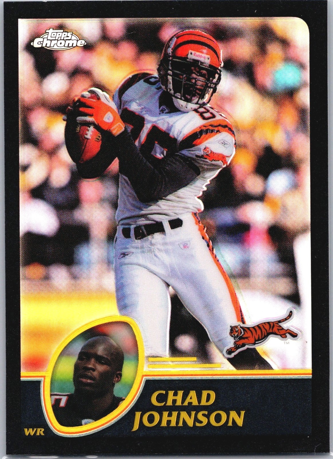 2003 TOPPS CHROME CHAD JOHNSON #91 BLACK REFRACTOR /599 CINCINNATI BENGALS 