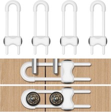 Cabinet Locks for Babies,Child Proof Cabinet Locks,4 Pack U-Shaped Baby Proofing