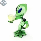 Green Alien Hookahs Pipe New Glass Bongs Glassware Water Smoking Pipes Bongs