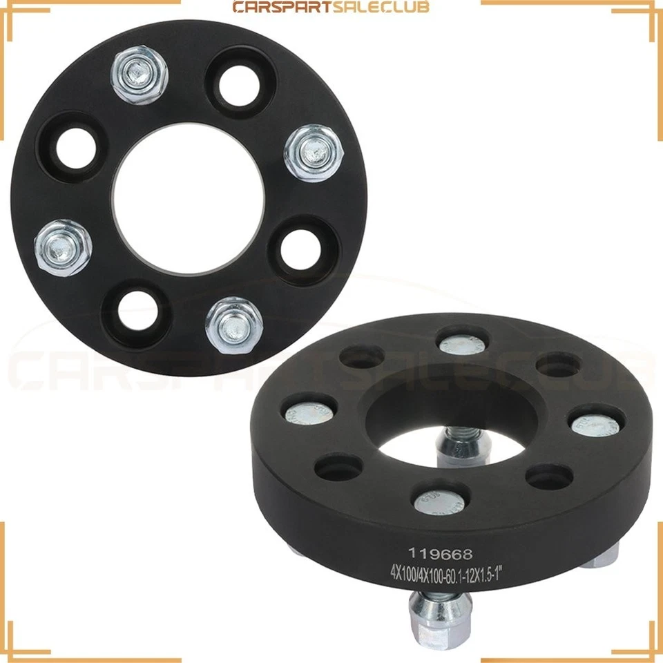 2 Piezas 1" 4x100 12x1.5 Tacos Espaciadores de Rueda Para Chevrolet Chevette 1976-1987 Foto 3 de 4