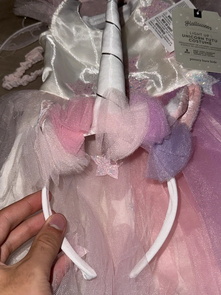 NEW!! POTTERY BARN KIDS LIGHT-UP UNICORN TUTU HALLOWEEN COSTUME SIZE 2T - Image 3 of 4