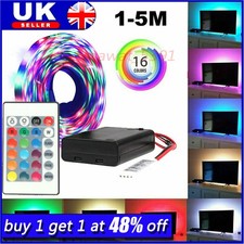 LED Strip Lights 2835 RGB Light Colour Changing Tape Cabinet TV Battery Operated