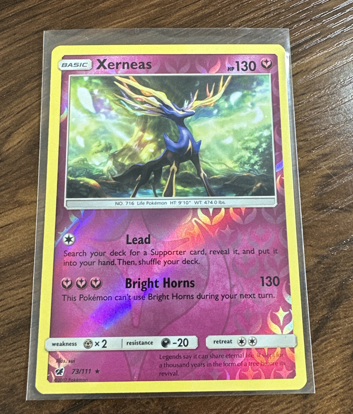 Pokemon Xerneas TCG 73/111 Sm-Crimson Invasion Reverse Holo Card