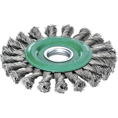 Zopfrundbürste D.125mm Bohr.Drahtstärke 0,5mm VA 14mm 12500min-¹ LESSMANN