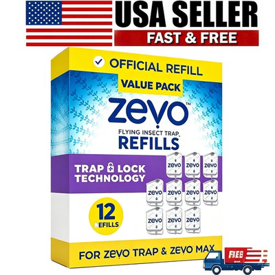 #ad #ad 1 Pcs Zevo Flying Insect Trap Refill Cartridges Easy to Use 12 Refill Cartridges $26.58