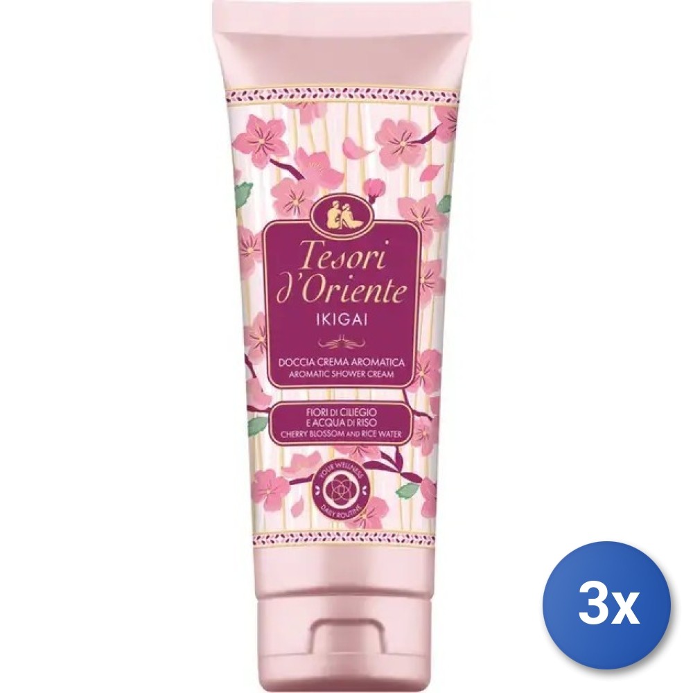 3X Tesori D'Oriente Shower Gel 250 Ml. Ikigai Cherry Blossom