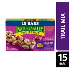 Nature Valley Chewy Fruit and Nut Granola Bars, Trail Mix, 15 Count, 18 oz