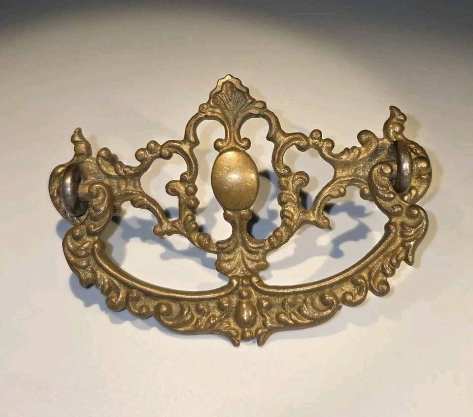 Drop Bail Pulls Drawer Hardware Cabinet Cupboard Handles Ornate Victorian - Image 2 of 4
