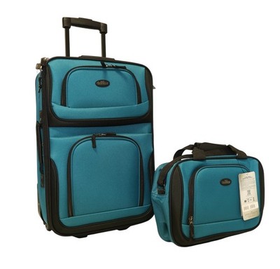 U.S. Traveler Handgepäckkoffer Reisetasch Set 53,3x34x19 cm Blaugrün Handluggage