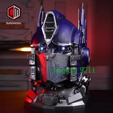 Wearable Optimus Prime Helmet Mask Sound Effects Touch Cosplay Props LED Lamp