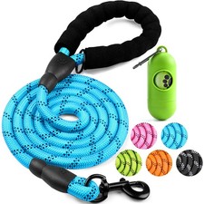 Dog Leash 6 FT Heavy Duty - Comfortable Padded Handle - 1/2 inch Reflective D...