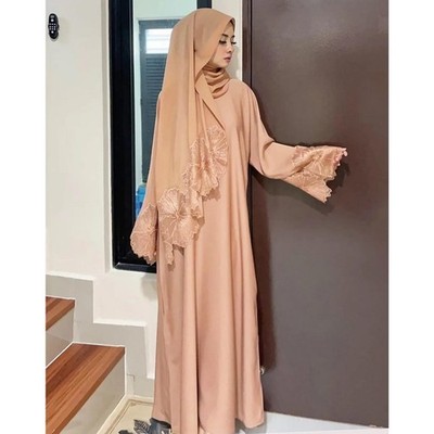 Frauen Muslim Gewand mit Kopftuch Abaya Kleid für Party Veranstaltungen Festivals