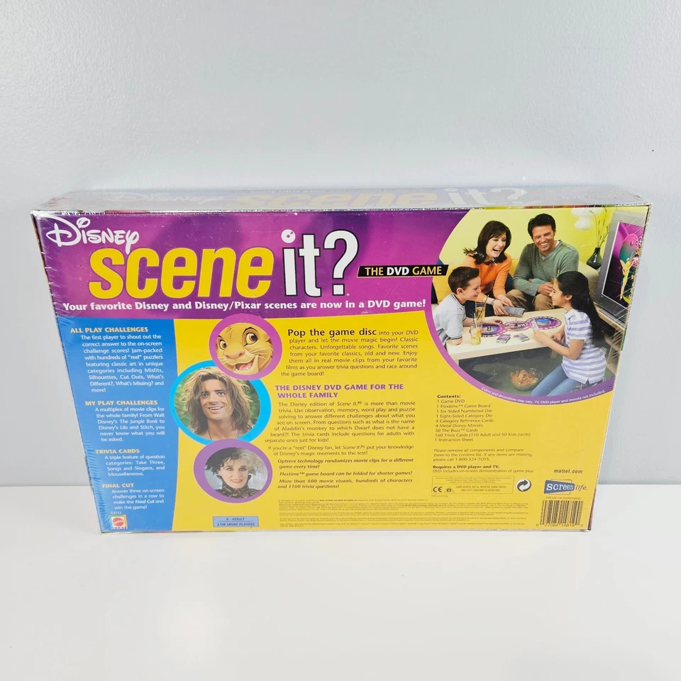 Disney Scene It? The DVD Game By Mattel 1st Edition 2004 New Sealed - Image 2 of 2