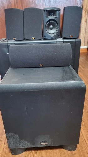 Klipsch Speaker Set Powered Subwoofer KSW-10 and Satellite Speakers WORKING
