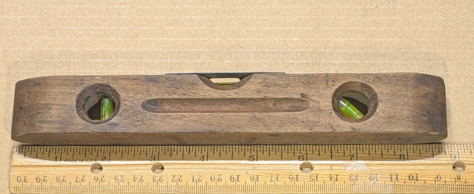 Stevens No 399 Vintage Torpedo Wood Level Made In USA - Image 2 of 4