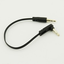 15cm 3.5mm Male 3 Pole to Male 4 Pole Right Angled Stereo Audio Flat Wire Cable