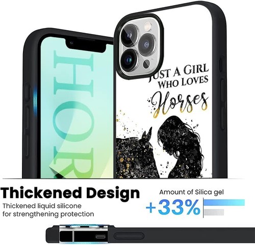 CUSTODIA TELEFONO Citazioni Ispirative Floreale Rustico Solo una Ragazza che Ama i Cavalli - Foto 2 di 5