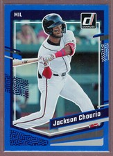 2023 Donruss Baseball Base Holo Blue #106 Jackson Chourio (Brewers)