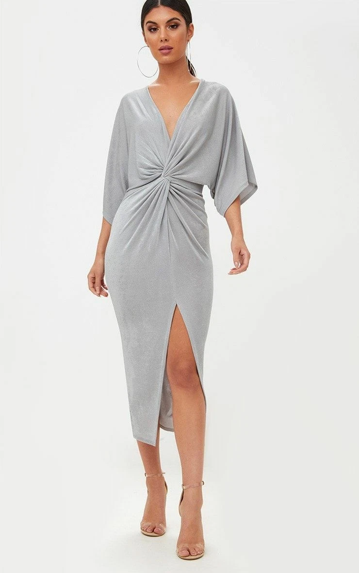 Slinky kimono midi best sale dress