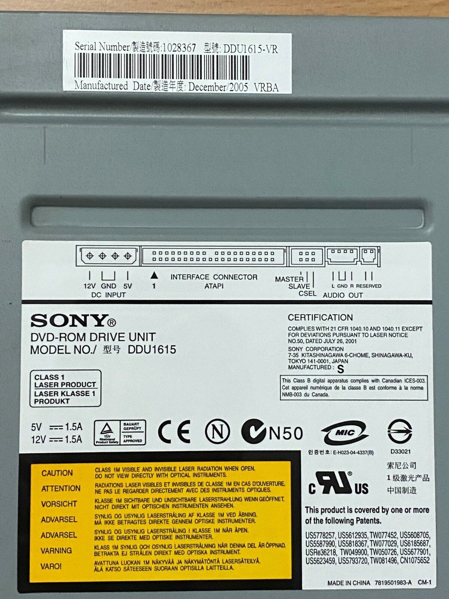 SONY DVD-ROM Drive DDU1615 | eBay