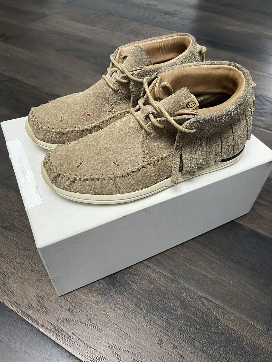Visvim Fbt Shaman Folk Lt. Brown Japanese Hand-made Moccasin Visvim Fbt Shaman Folk Lt. Brown Japanese Hand-made Moccasin