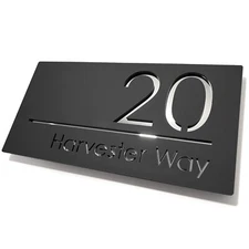 House Number Plaques House Numbers Address Plaque Laser Cut Anthracite Sign