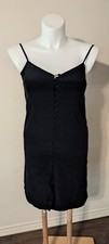 Madewell Size 6  Button Up Dress Women Silk Color Black 