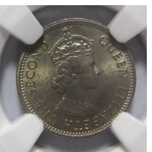 Malaya & British Borneo 1961  5 Cents Uncirculated NGC MS 63