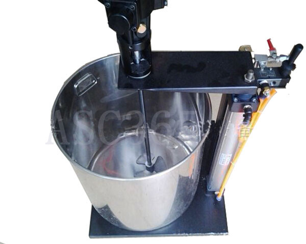 Pneumatic Paint Mixer with 5 Gallon Stainless Steel Barrel Coating Blender - Picture 5 of 9