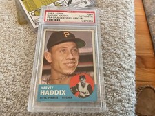 Signed Harvey Haddix 1963 Topps PSA Authenticated Pittsburgh Pirates
