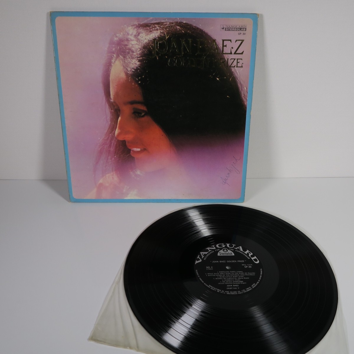Vintage 1980 Joan Baez Golden Prize Japan Import Vanguard GP30