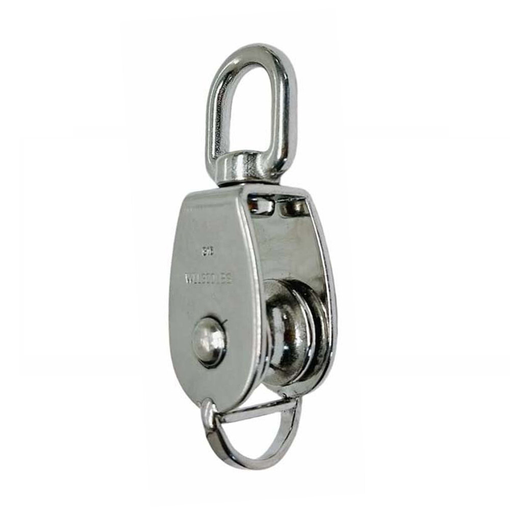 1'' Marine Stainless Steel 316 SINGLE Pulley w/ Swivel Eye Hoist