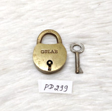 Vintage Gulab Mosiężna kłódka Bezpieczny zamek Klucz Dekoracja PD299