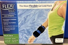Flexikold Gel Ice Pack (Half Size: 7.5" X 11.5") Reusable Cold Pack for Injury