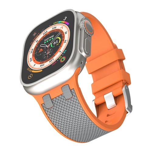 Rubber Sport Band Silicone Strap for Apple Watch 9 8 7 6 5 SE Ultra 2 44/45/49mm - Picture 13 of 40