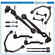 12pcs For 1993-1996 1997 Ford Mercury Front Control Arms Tie Rods Sway Bars Kit