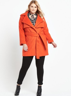 plus size orange coat