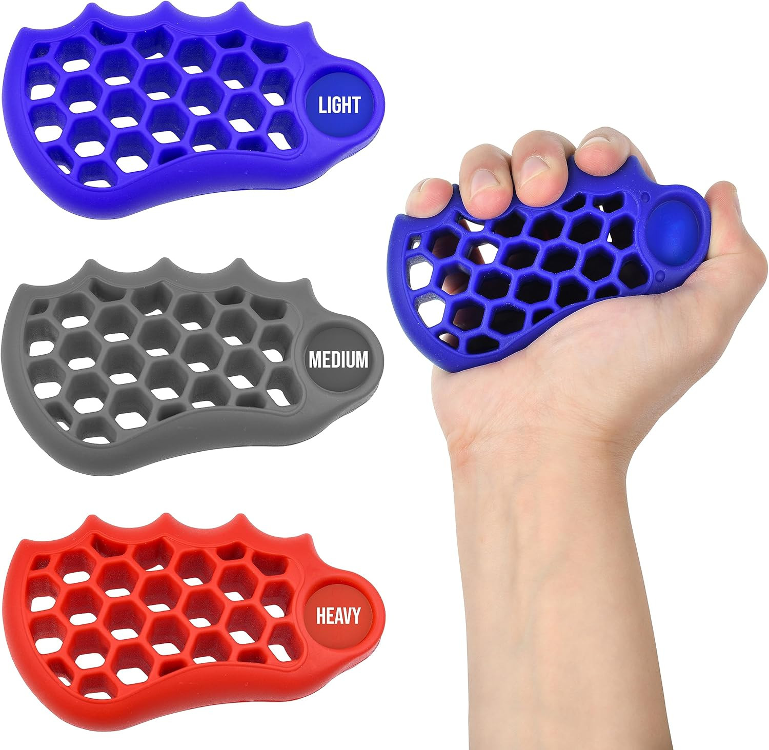 Hand Strengthener Ball Set – 3-4 Pack, 4 Resistance Levels for Therapy & Rehab